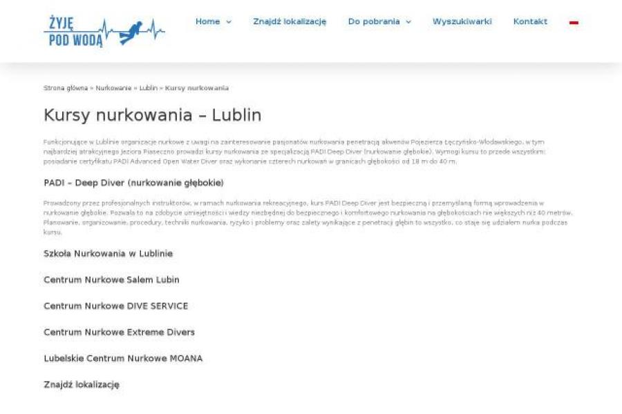 Kurs nurkowania Lublin